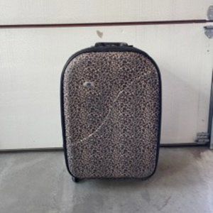 Leopard Print Suitcase